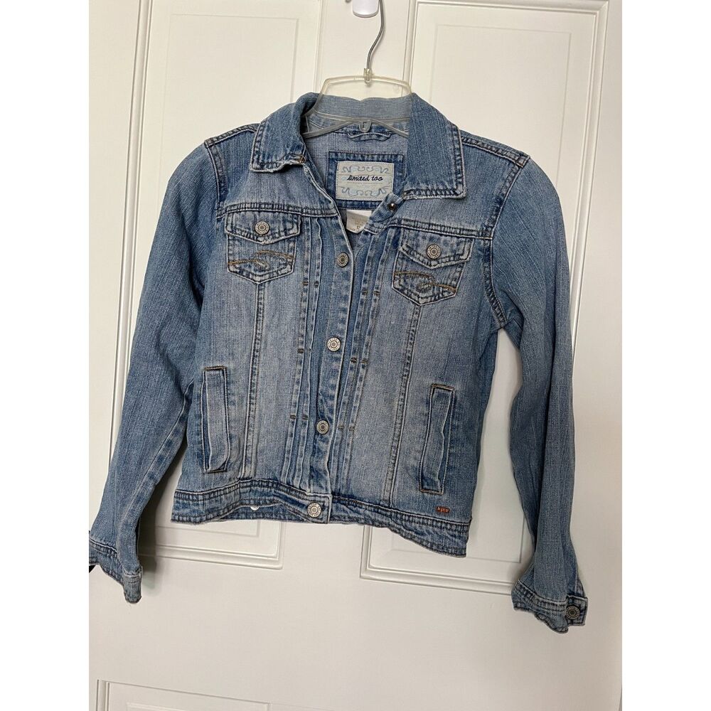 Limited Too Girls Size 12 Denim Jean Jacket 100% Cotton Vintage Y2K